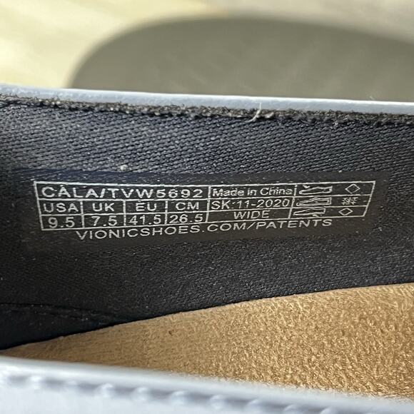 Vionic Woman’s Cala Blue Leather Mary Jane Flats Size 9.5 Wide - Picture 6 of 10